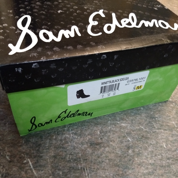 NEW! Sam Edelman Minetta Leather Booties Boots Size 5 - Picture 2 of 7